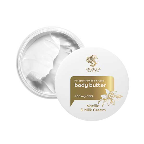 Goddess Sativa - CBD Body Butter - Vanilla & Milk Cream - 100 ml