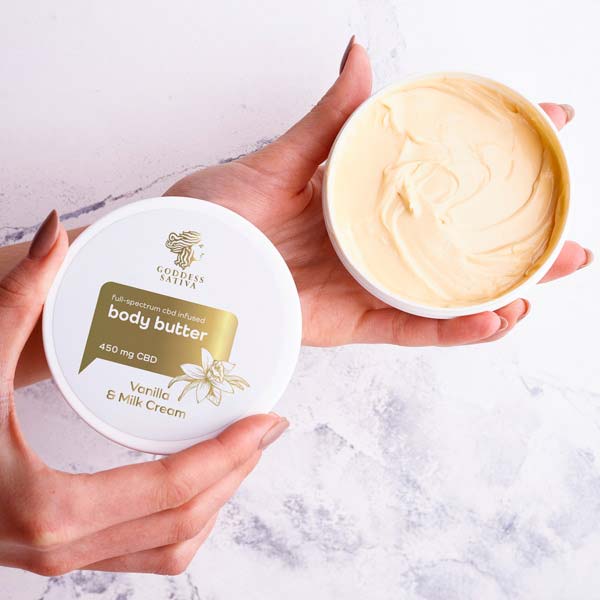 Goddess Sativa - CBD Body Butter - Vanilla & Milk Cream - 100 ml