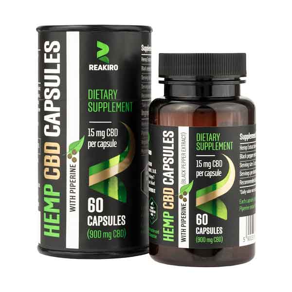 CBD Vegan Capsules - 60 capsules - 900 mg