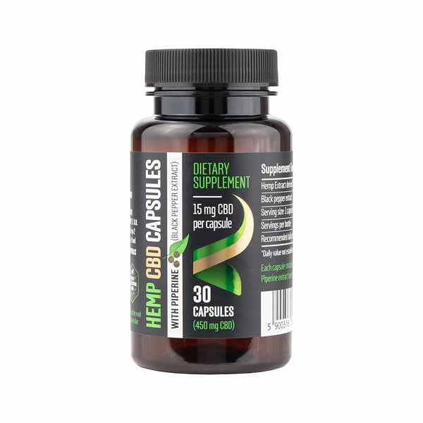 Reakiro - Vegan Capsules with Piperine and 450 mg CBD - 30 capsules