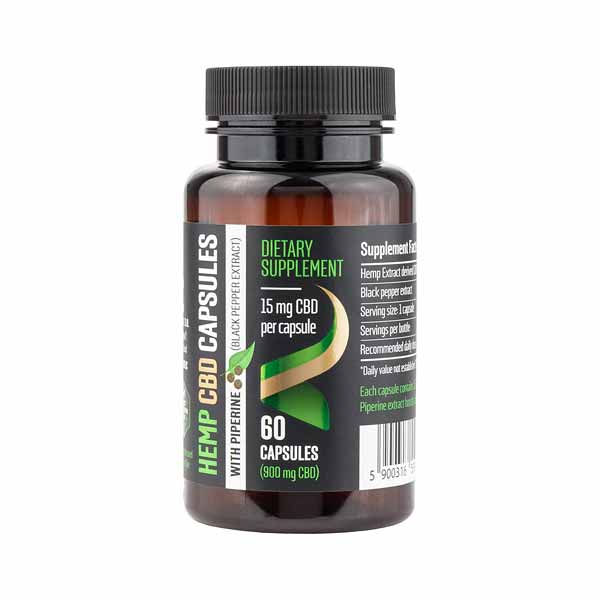 Reakiro - Vegan Capsules with Piperine and 900 mg CBD - 60 capsules