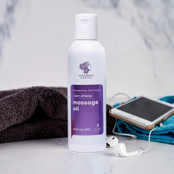 Goddess Sativa - CBD Massage Oil - Anti-Stress - 200 ml