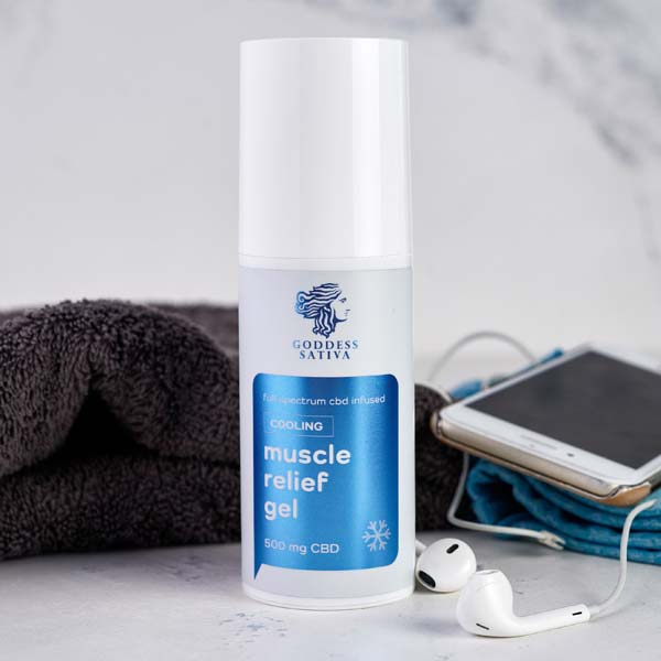 Goddess Sativa - Muscle Relief - Cooling Gel with 500mg CBD - 100 ml