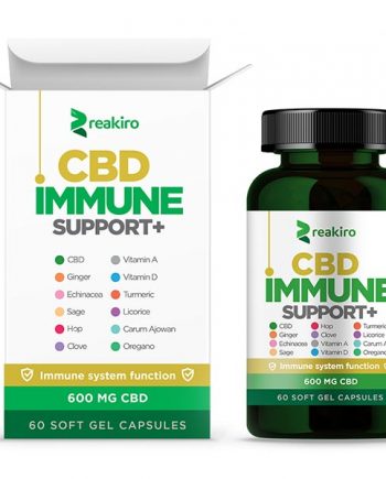 Reakiro Immune Support + 600 mg Full Spectrum CBD - 60 gel capsules