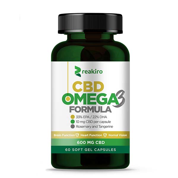 Reakiro - Omega 3 + 600 mg CBD - 60 gel capsules
