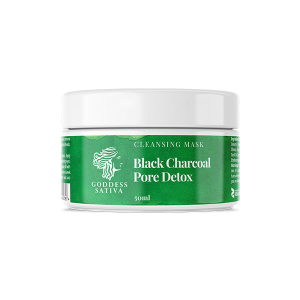Goddess Sativa - Pore Detox Cleansing Mask - Black Charcoal and Hemp Oil - 50 ml