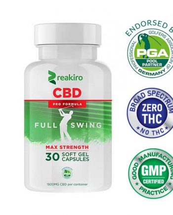 Reakiro - Golf Pro Formula - CBD oil - 30 gel capsules of 25 or 50 mg each